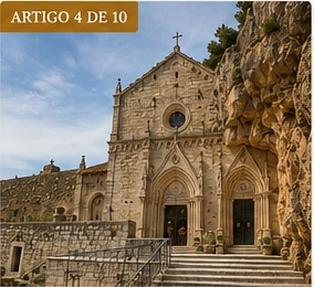 Fachada do Santuário de São Miguel em Monte Sant'Angelo