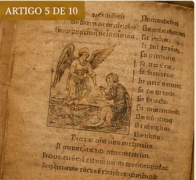 Manuscrito medieval evocando o Liber de apparitione do Gargano